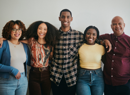 group of professionals smiling